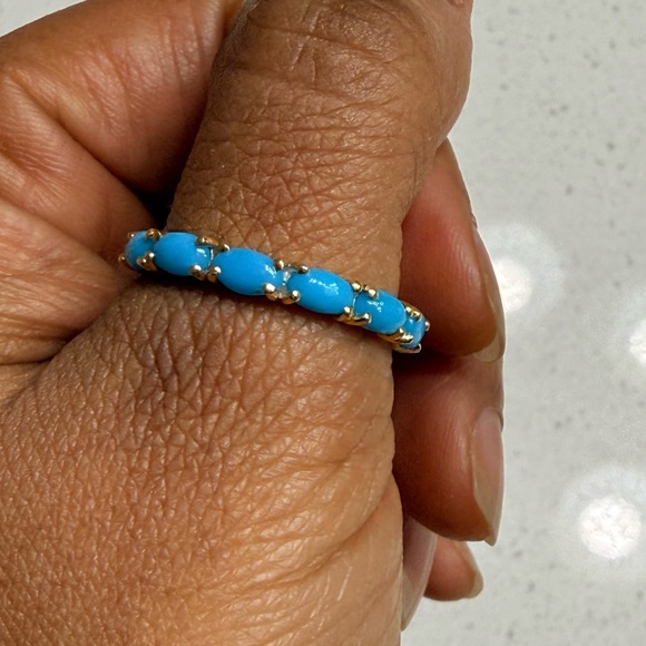 Genuine Turquoise sterling Silver 925 Ring - Picture 2 of 8